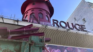 ICONIC Moulin Rouge&#39;s iconic windmill sails collapse overnight