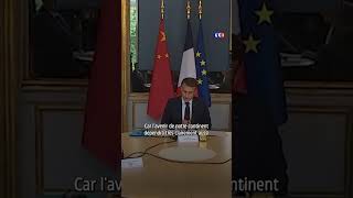 Emmanuel Macron à Xi Jinping : &quot;Nous sommes à un tournant de notre histoire&quot;