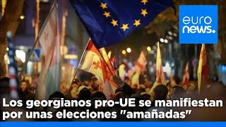 Miles de seguidores de la oposición georgiana vuelven a manifestarse por el presunto &quot;amaño&quot; e…