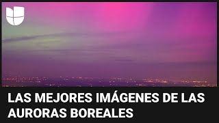 Las impactantes imágenes de las auroras boreales causadas por una tormenta geomagnética