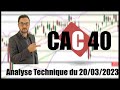 CAC 40   Analyse technique du 20-03-2023 par boursikoter