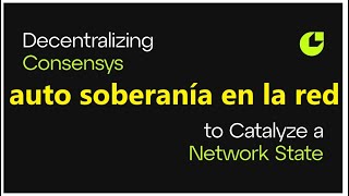 ETHEREUM #josephlubin #consensys presentan #thenetworkstate sovs.xyz 👉 AutoSoberania en la red #ethereum #eth