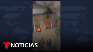 Incendio en complejo de apartamentos en Miami deja múltiples heridos | Noticias Telemundo