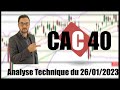 CAC 40   Analyse technique du 26-01-2023 par boursikoter