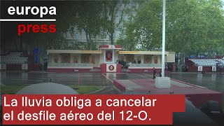 Cancelado el desfile aéreo del 12-O por la lluvia, la Patrulla Águila y el salto en paracaídas