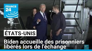 JOE Joe Biden accueille des prisonniers libérés lors d&#39;un échange entre la Russie et les Occidentaux