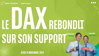 DAX40 PERF INDEX Le DAX rebondit sur son support - 100% Marchés - matin - 14/11/2024