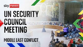 Watch live: UN Security Council discusses situation in Middle East | Tuesday 29 October 2024