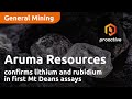 ARUMA RESOURCES LIMITED - Aruma Resources confirms lithium and rubidium in first Mt Deans assays