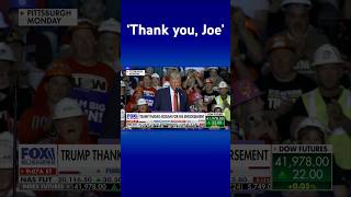 JOE Trump thanks Joe Rogan for eleventh hour endorsement #shorts