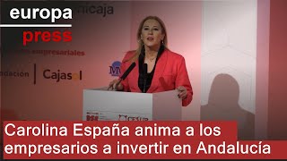 Carolina España anima en los Premios PEC a las empresas a invertir en Andalucía