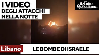 Il video degli attacchi israeliani nella notte in Libano: bombardati Beirut e il sud del Paese