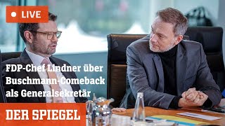 Livestream: Das sagt Lindner zur Vorstellung von Buschmann  | DER SPIEGEL