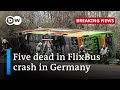 At least five dead in long-distance bus crash in Germany | DW News