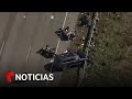 Tres oficiales que iban en motocicleta son arrollados por un vehículo y el saldo es mortal