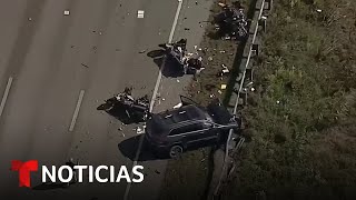 Tres oficiales que iban en motocicleta son arrollados por un vehículo y el saldo es mortal