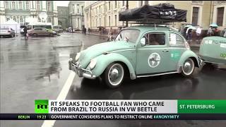 VOLKSWAGEN AG VZO O.N. RT speaks to football fan who travelled from Brazil to Russia in VW Beetle