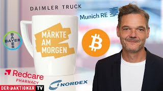 BITCOIN GOLD Märkte am Morgen: Bitcoin, Gold, Daimler Truck, Bayer, Munich Re, Redcare Pharmacy, Nordex