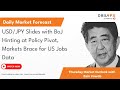 USD/JPY Slides with BoJ Hinting at Policy Pivot, Markets Brace for US Jobs Data