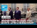À l'Élysée, Macron reçoit les chefs d'État étrangers avant la cérémonie d'ouverture des JO