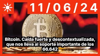 BITCOIN Bitcoin. Caída fuerte y descontextualizada, que nos lleva al soporte importante de los 66.642