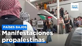 Las movilizaciones en apoyo a los palestinos recorren las universidades de Países Bajos
