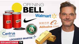 BITCOIN Opening Bell: Öl, Gold, Bitcoin, Nike, Alibaba, JD.com, Old Dominion, Walmart, Lockheed, Centrus