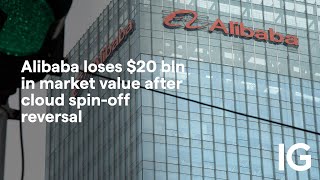 ALIBABA GRP Alibaba loses $20 bln in market value after cloud spin-off reversal