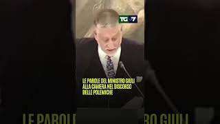 Le parole del ministro #Giuli alla camera nel discorso delle polemiche