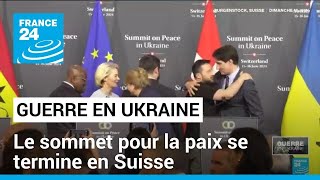 Le sommet pour la paix en Ukraine se termine en Suisse, les suites diplomatiques incertaines
