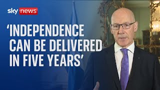 &#39;Independence can be delivered in five years&#39; says Scotland&#39;s first minister John Swinney