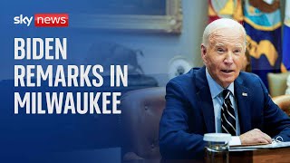 JOE Watch: US President Joe Biden delivers remarks in Milwaukee addressing Administration progress