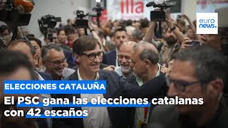 GANA El PSC gana las elecciones catalanas con 42 escaños: desaparece la mayoría independentista