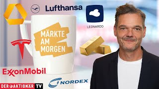 LVMH Märkte am Morgen: Gold, Exxon, Tesla, Apple, Lufthansa, Commerzbank, LVMH, Nordex, Hensoldt