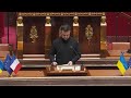 Volodymyr Zelenskyy addresses French parliament