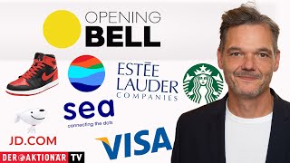 NIKE INC. Opening Bell: Visa, Estée Lauder, JD.com, Nike, Starbucks, Vistra, Sea Limited