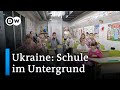 Kinder in Charkiw lernen in der U-Bahn | DW Nachrichten