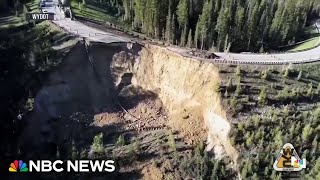 ROAD Wyoming road collapses ahead of tourist season