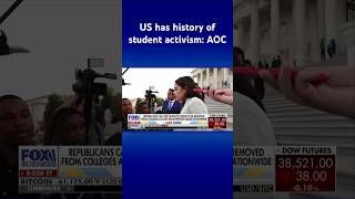 AOC says universities calling law enforcement in to curb protests is ‘extremely alarming’ #shorts