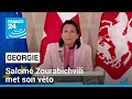 La présidente de la Géorgie met son veto à la loi controversée sur "l'influence étrangère"