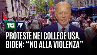 Proteste nei college Usa. Biden: “No alla violenza”