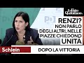 Schlein: "Renzi? Non parlo degli altri. Nelle piazze ci chiedono unità"