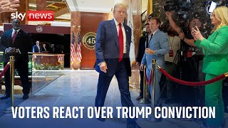 REACT GRP. ORD 12.5P Voters in Nevada react to Donald Trump&#39;s conviction