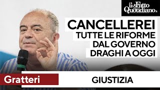 Gratteri: &quot;Riformare la giustizia? Cancellerei tutte le riforme dal governo Draghi a oggi&quot;