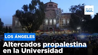 Aumentan los manifestantes propalestinos en la Universidad de California en Los Angeles