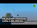 Llegan los helicópteros con la delegación ucraniana para las negociaciones en Bielorrusia