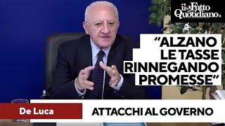 Accise sul diesel, De Luca attacca: &quot;Di fatto alzano le tasse rinnegando una vecchia promessa&quot;