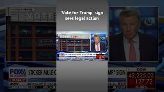 CEO defends ‘vote for Trump’ sign as NY official tries to take it down #shorts