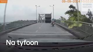 Dashcam legt vast hoe brug in Vietnam instort