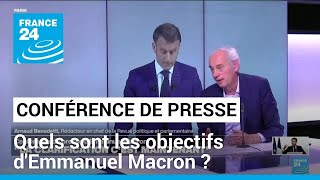 Clarification, alliances... les objectifs de la conférence de presse d&#39;Emmanuel Macron